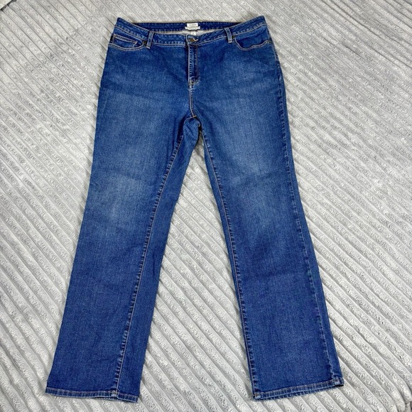 LL Bean Straight Leg Favorite Fit Womens Jeans Plus Size 18 - Picture 4 of 14